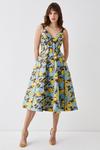 Coast Jacquard V Neck Panelled Full Skirt Midi Dress thumbnail 1
