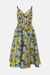 Coast Jacquard V Neck Panelled Full Skirt Midi Dress thumbnail 4