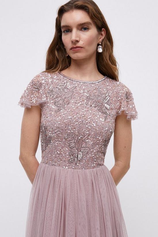 Coast Embellished Bodice Angel Sleeve Maxi Bridesmaids Dress 3