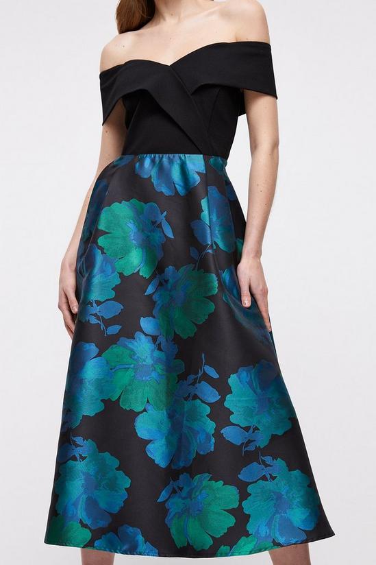 Coast Wrap Bardot Jacquard Skirt Midi Dress 2