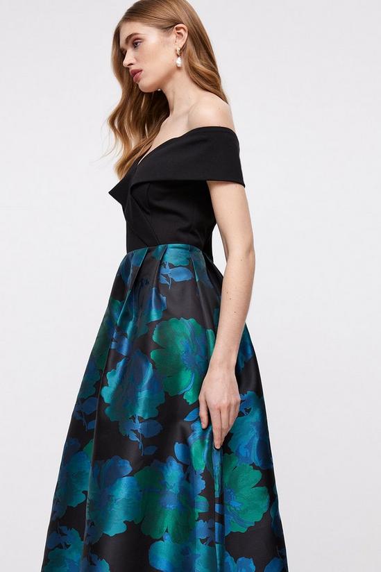 Coast Wrap Bardot Jacquard Skirt Midi Dress 3