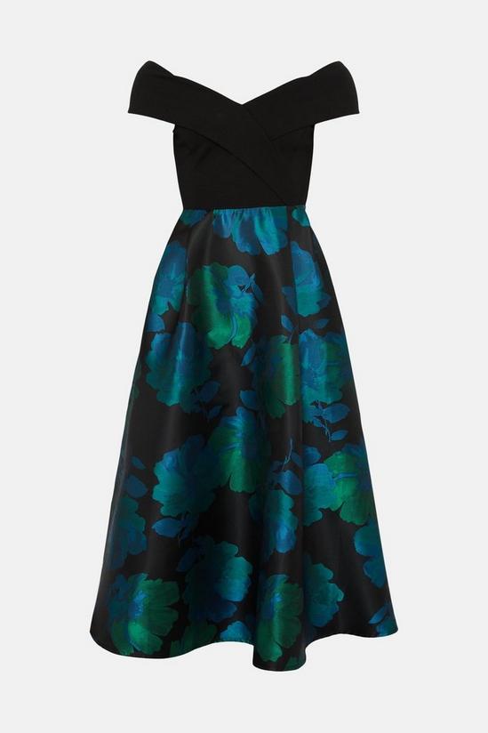 Coast Wrap Bardot Jacquard Skirt Midi Dress 4