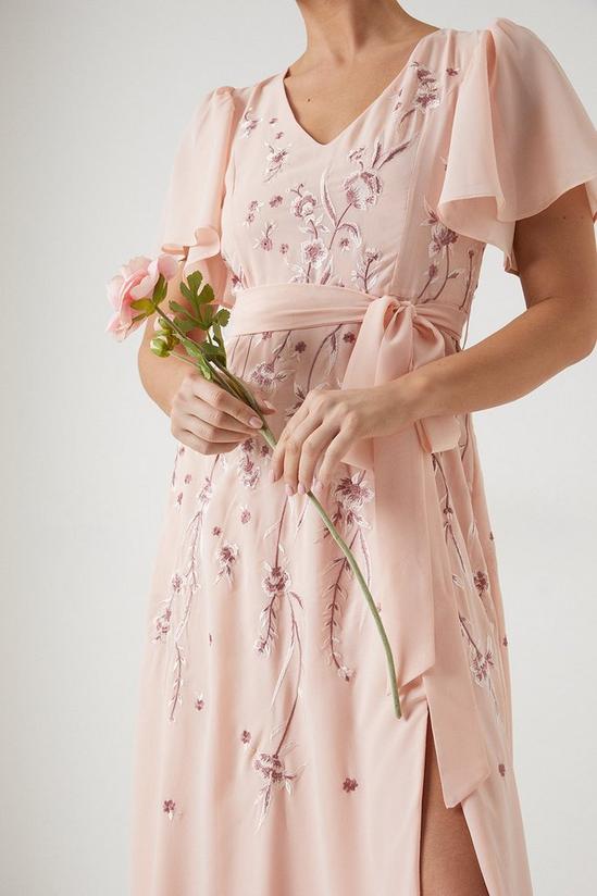 Coast Premium Floral Embroidered Bridesmaids Maxi Dress 5