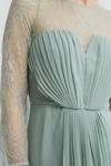 Coast Pleated Bodice Eyelash Lace Sleeve  Bridesmaids Maxi Dress thumbnail 5
