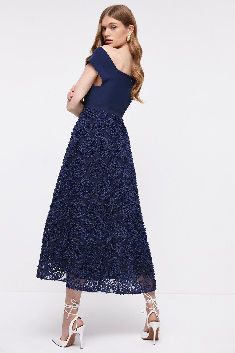 Coast carlotta store midi dress navy