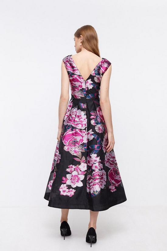 Coast Premium Metallic Floral Jacquard Midi Dress 3
