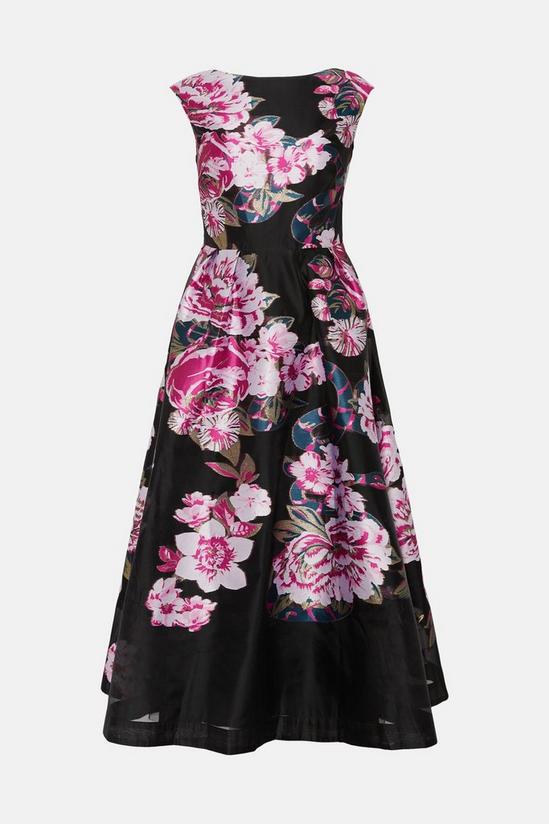 Coast Premium Metallic Floral Jacquard Midi Dress 4