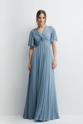Related Product Angel Sleeve Stretch Mesh Full Skirted Bridesmaids Maxi Dress