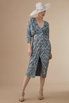 Coast Lisa Tan Premium Hand Embellished Deco Wrap Midi Dress thumbnail 1