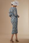 Coast Lisa Tan Premium Hand Embellished Deco Wrap Midi Dress thumbnail 5