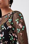 Coast Petite Hand Embellished Sequin Floral Panelled Maxi Dress thumbnail 2