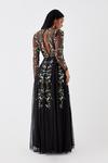 Coast Petite Hand Embellished Sequin Floral Panelled Maxi Dress thumbnail 3