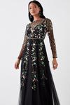 Coast Petite Hand Embellished Sequin Floral Panelled Maxi Dress thumbnail 5