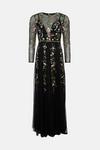 Coast Hand Embellished Sequin Floral Panelled Maxi Dress thumbnail 4