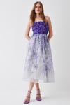 Coast Hand Stitched 3d Floral Bodice Full Skirt Midi Dress thumbnail 1