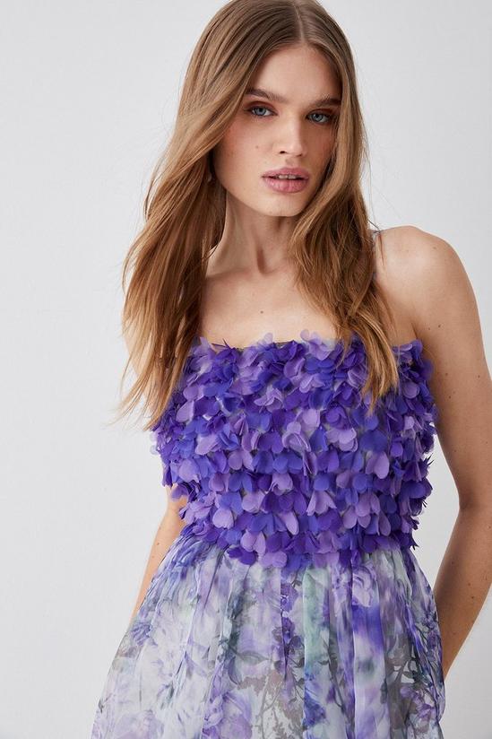 Coast Hand Stitched 3d Floral Bodice Full Skirt Midi Dress 2