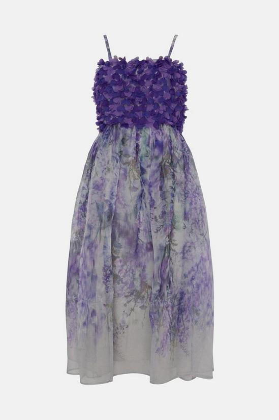 Coast Hand Stitched 3d Floral Bodice Full Skirt Midi Dress 4