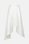 Coast High Low Ivory Structured Twill Midi Skirt thumbnail 4