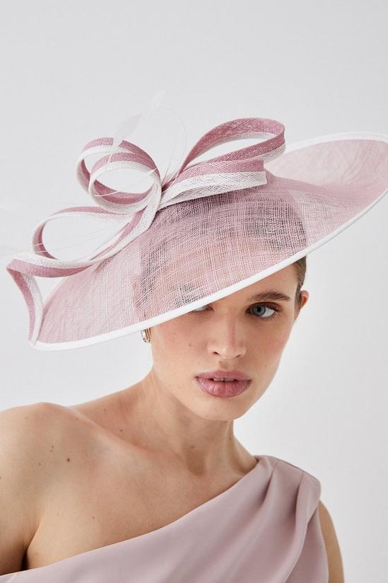 Coast Two Tone Twirl And Feather Wide Brim Fascinator 1