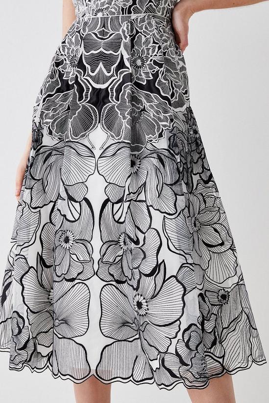 Coast Premium Floral Embroidered Full Skirt Midi Dress 3