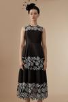 Coast Lisa Tan Corded Lace Panelled Full Skirt Midi Dress thumbnail 3