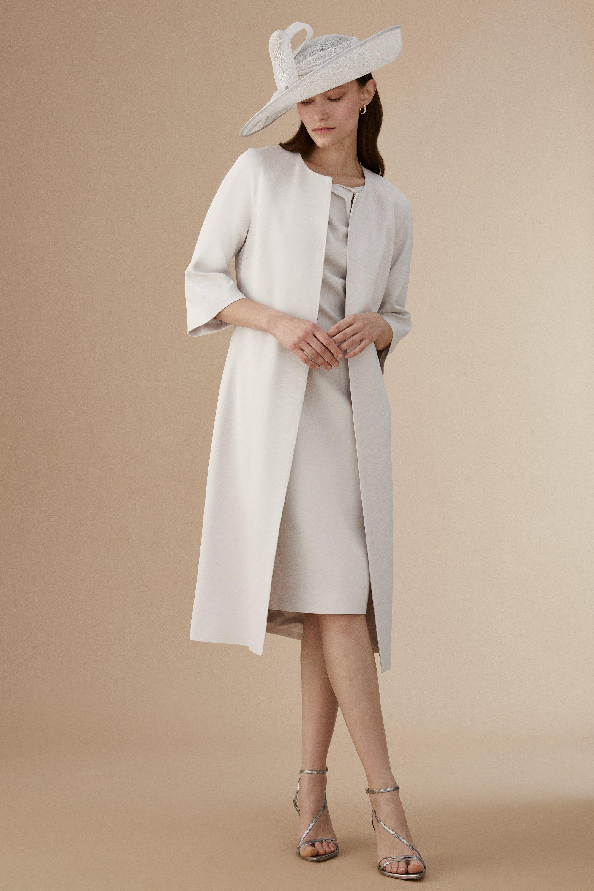 Lisa Tan Premium Edge To Edge Tailored Longline Jacket - Grey