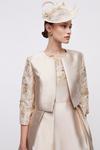 Coast Cropped Twill Jacket With Cutwork Lace Trim thumbnail 1