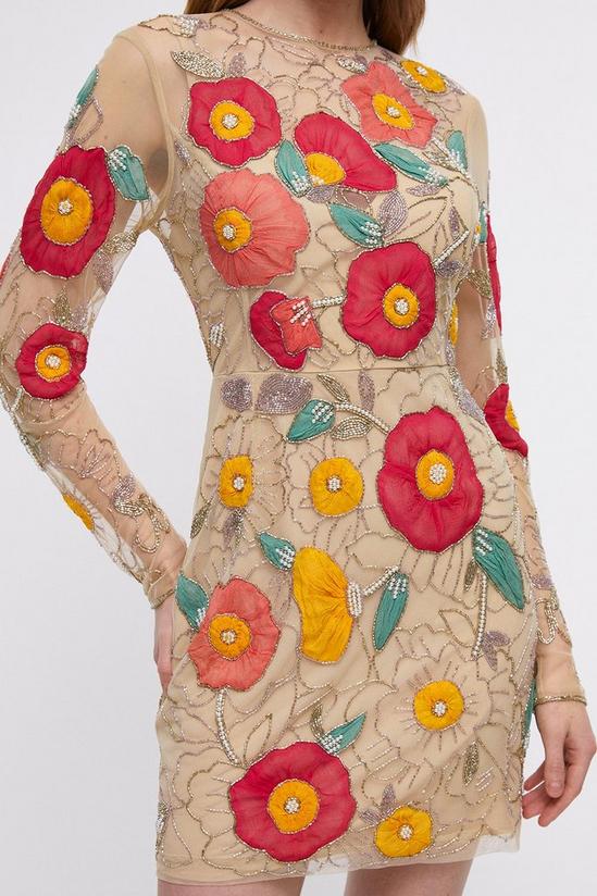 Coast Premium Hand Embellished Chiffon Floral Mini Dress 3