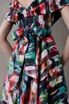 Coast Bardot Midi Dress In Stripe Organza thumbnail 6