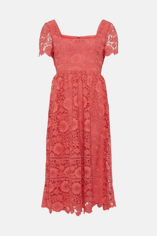 Coast Square Neck Lace Dress With Short Sleeve 4
