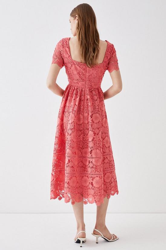 Coast Square Neck Lace Dress With Short Sleeve 5
