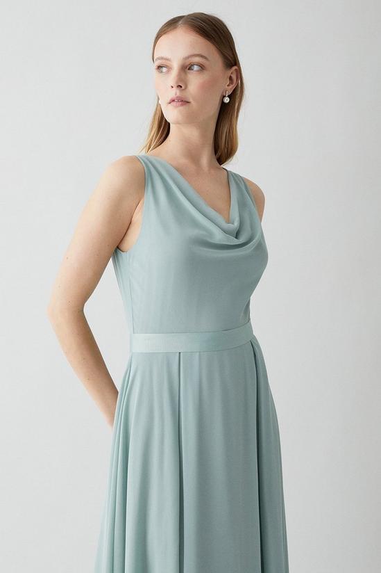 Coast Georgette Cowl Bridesmaid Maxi Dress With Removable Belt 2