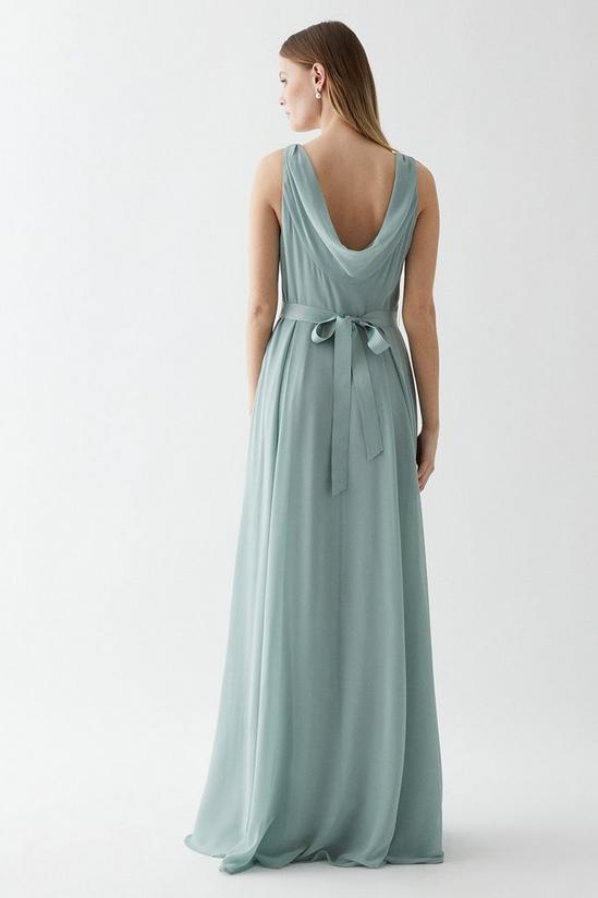 Coast Georgette Cowl Bridesmaid Maxi Dress With Removable Belt 3