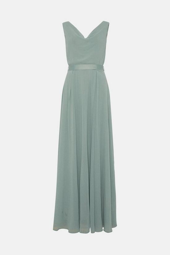Coast Georgette Cowl Bridesmaid Maxi Dress With Removable Belt 4