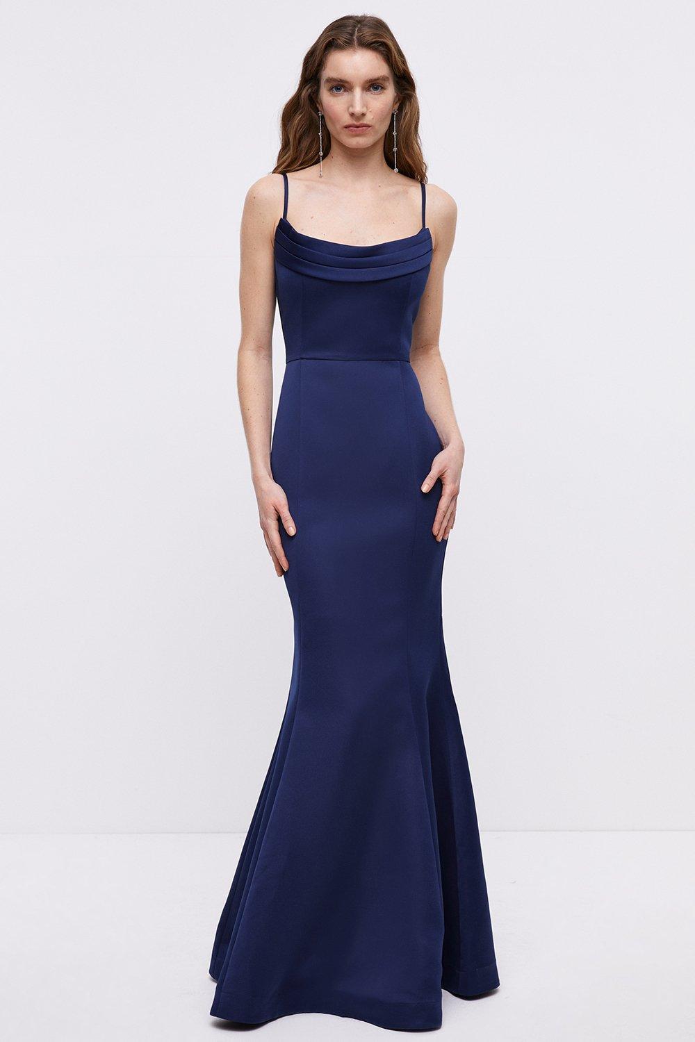 Lipsy cowl neck store maxi dress navy