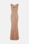 Coast Drape Cowl Neck Sequin Bridesmaid Maxi Dress thumbnail 4