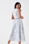 Coast Petite Premium Jacquard Midi Dress With Floral Applique thumbnail 3