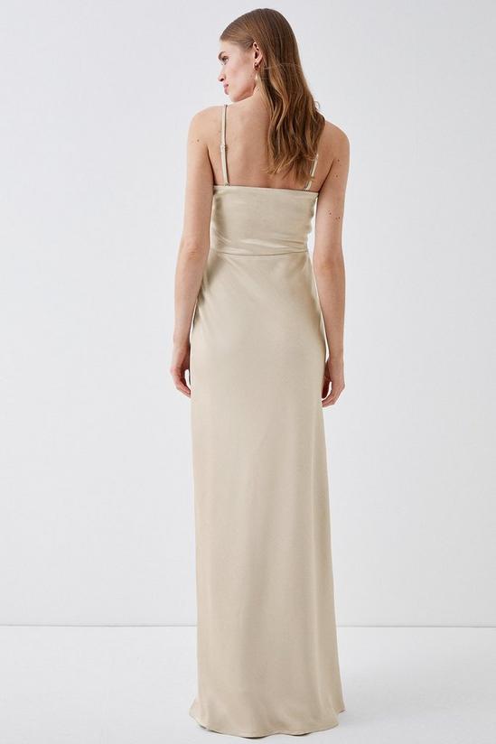 Coast Premium Satin Ruche Bridesmaid Dress With Removable Straps 5