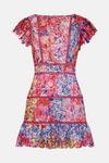 Coast Printed Lace Mini Dress With Trims thumbnail 4