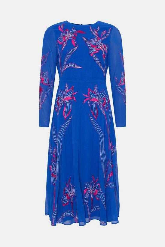 Coast Floral Open Back Embroidered Midi Dress 4
