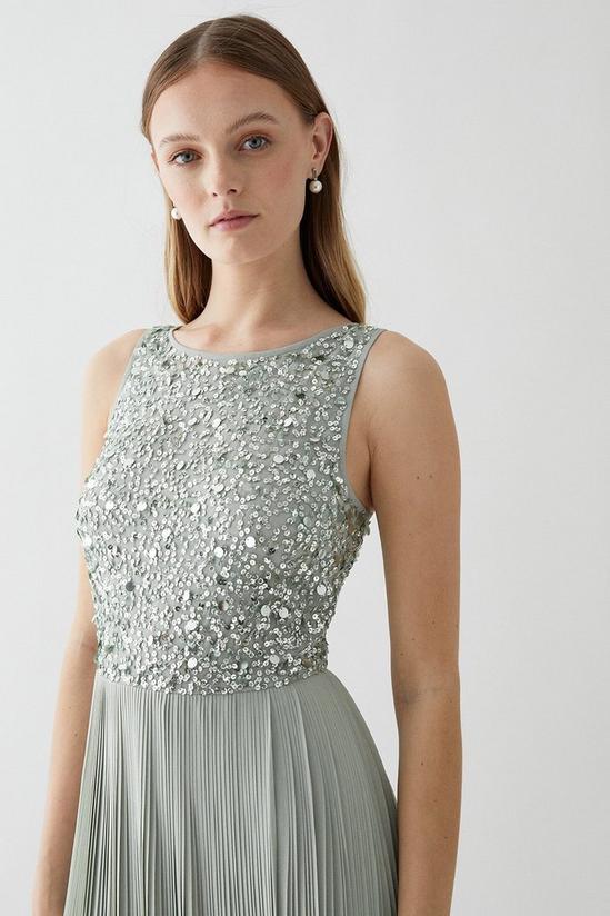 Coast Embellished Top Pleat Skirt Bridesmaids Maxi Dress 2