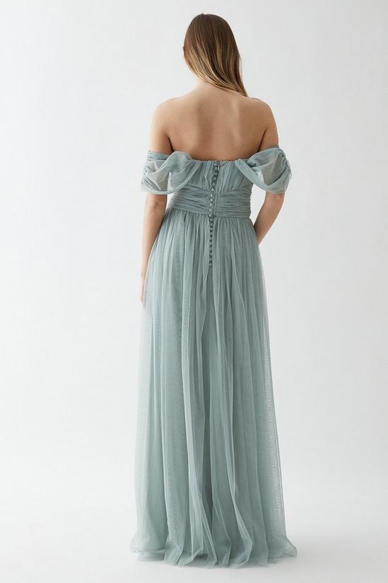 Coast Tulle Drape Shoulder Bridesmaids Dress 3