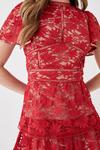 Coast Tiered Lace Dress With Flutter Sleeve & Trims thumbnail 4