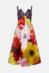 Coast Printed Twill Midi Dress With Embroidered Flowers thumbnail 4
