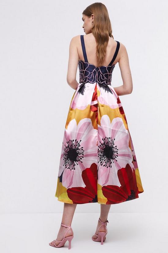 Coast Printed Twill Midi Dress With Embroidered Flowers 5
