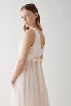 Coast Tulle Plunge Neck Princess Bridesmaids Dress With Bow thumbnail 2