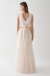 Coast Tulle Plunge Neck Princess Bridesmaids Dress With Bow thumbnail 3
