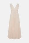 Coast Tulle Plunge Neck Princess Bridesmaids Dress With Bow thumbnail 4