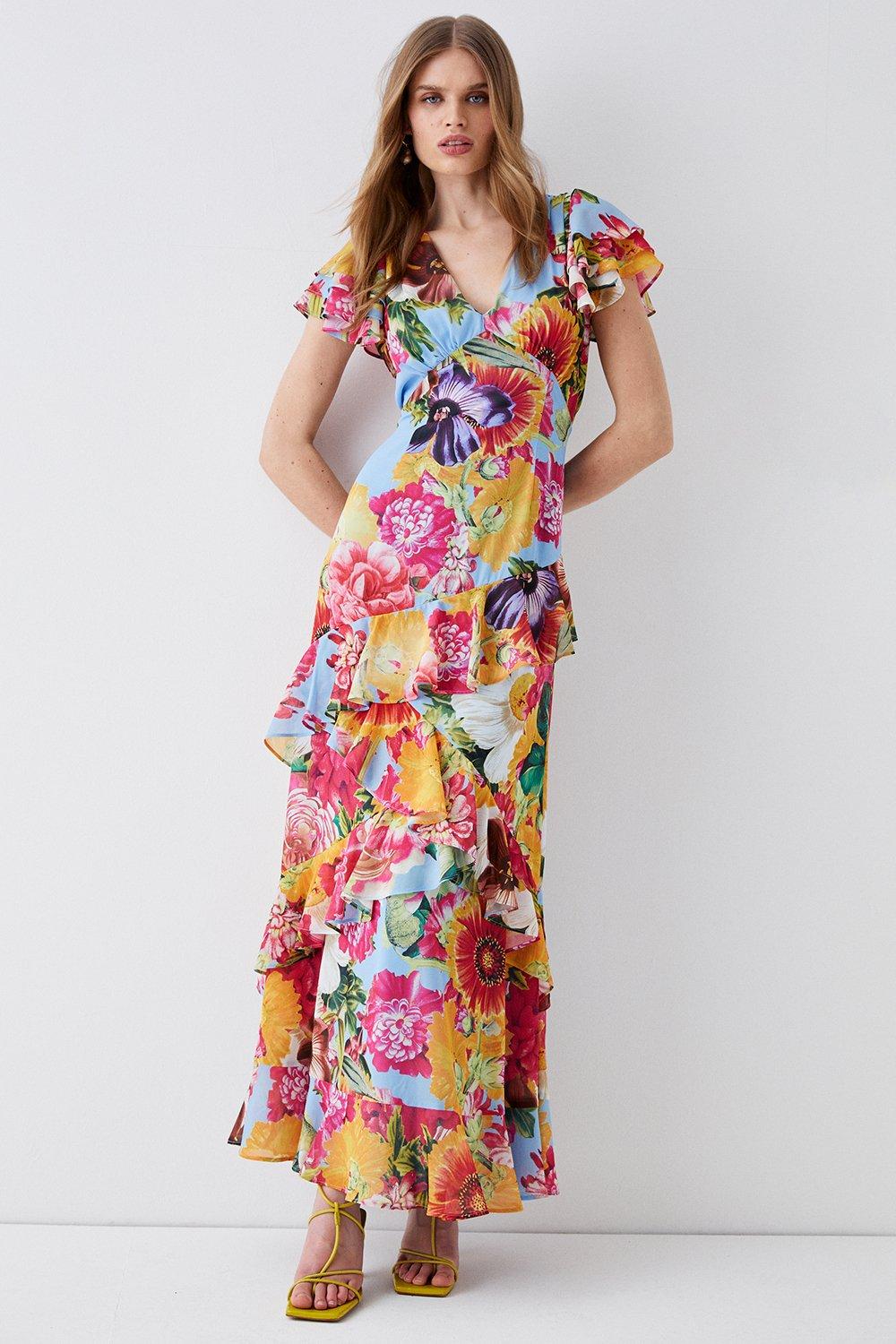 Coast ruth 2025 ruffle maxi dress