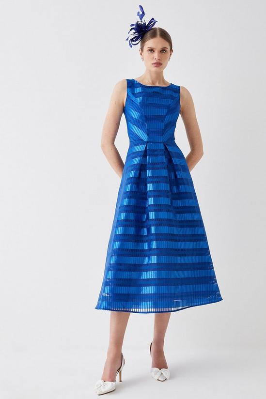 Coast Sleeveless Stripe Jacquard Midi Dress 1